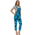 Dolphin Silhouette Pattern Women s Pinafore Overalls Jumpsuit View3