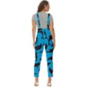 Dolphin Silhouette Pattern Women s Pinafore Overalls Jumpsuit View4