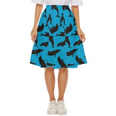 Dolphin Silhouette Pattern Classic Short Skirt