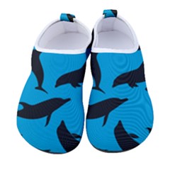 Dolphin Silhouette Pattern Kids  Sock-style Water Shoes