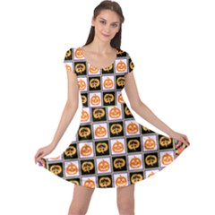 Lantern Chess Halloween Cap Sleeve Dress by Pakjumat