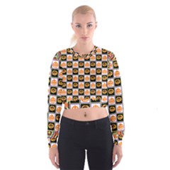 Lantern Chess Halloween Cropped Sweatshirt