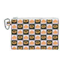 Lantern Chess Halloween Canvas Cosmetic Bag (medium)