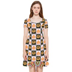 Lantern Chess Halloween Inside Out Cap Sleeve Dress by Pakjumat