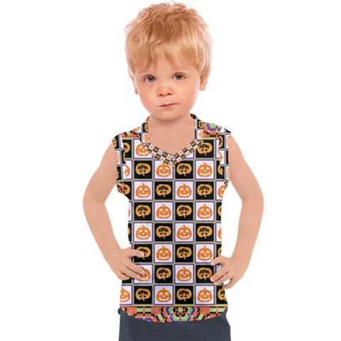 Lantern Chess Halloween Kids  Sport Tank Top by Pakjumat