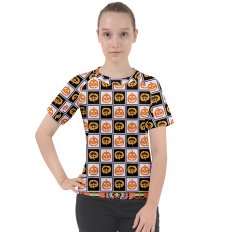 Lantern Chess Halloween Women s Sport Raglan T-shirt by Pakjumat