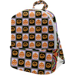 Lantern Chess Halloween Zip Up Backpack