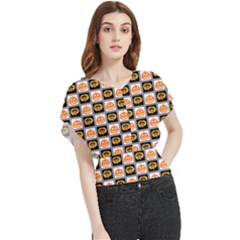 Lantern Chess Halloween Butterfly Chiffon Blouse