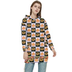 Lantern Chess Halloween Women s Long Oversized Pullover Hoodie by Pakjumat