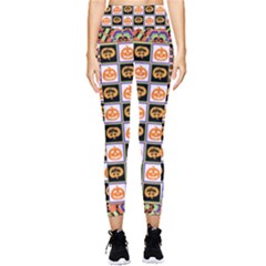 Lantern Chess Halloween Pocket Leggings  by Pakjumat