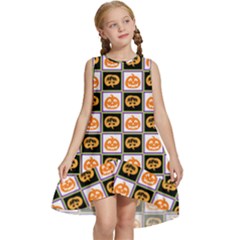 Lantern Chess Halloween Kids  Frill Swing Dress by Pakjumat