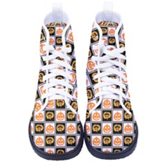 Lantern Chess Halloween Men s High-top Canvas Sneakers by Pakjumat