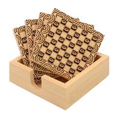 Lantern Chess Halloween Bamboo Coaster Set