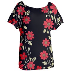 Pattern Flowers Design Nature Women s Oversized T-shirt