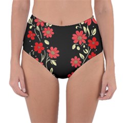 Pattern Flowers Design Nature Reversible High-waist Bikini Bottoms