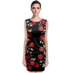 Pattern Flowers Design Nature Classic Sleeveless Midi Dress