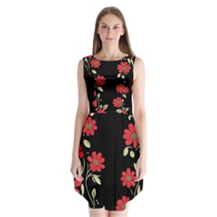 Pattern Flowers Design Nature Sleeveless Chiffon Dress  