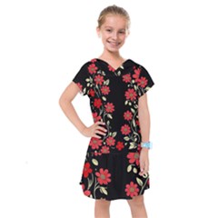 Pattern Flowers Design Nature Kids  Drop Waist Dress by Pakjumat