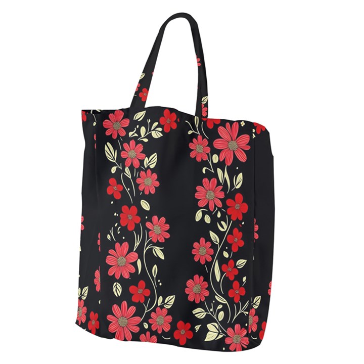 Pattern Flowers Design Nature Giant Grocery Tote