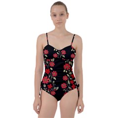 Pattern Flowers Design Nature Sweetheart Tankini Set