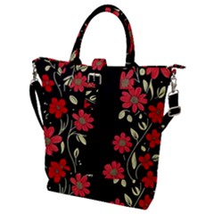 Pattern Flowers Design Nature Buckle Top Tote Bag by Pakjumat