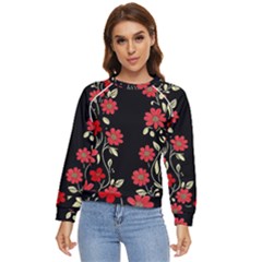 Pattern Flowers Design Nature Women s Long Sleeve Raglan T-shirt