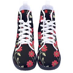 Pattern Flowers Design Nature Men s High-top Canvas Sneakers by Pakjumat