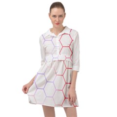 Abstract T- Shirt Honeycomb Pattern 7 Mini Skater Shirt Dress by EnriqueJohnson