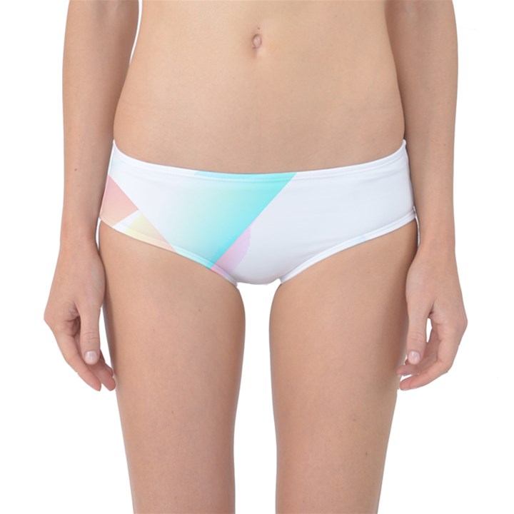 Abstract T- Shirt Minimalistic Abstract Northern Lights T- Shirt Classic Bikini Bottoms