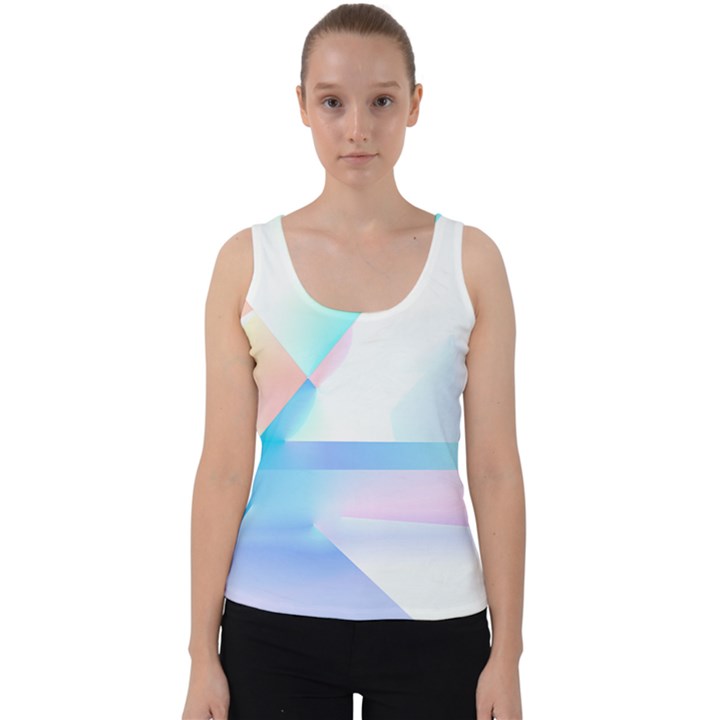 Abstract T- Shirt Minimalistic Abstract Northern Lights T- Shirt Velvet Tank Top