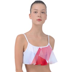 Abstract T- Shirt Pink Chess Player Abstract Colorful Texture T- Shirt Frill Bikini Top