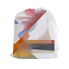 Abstract T- Shirt Pink Colorful Abstract Minimalism T- Shirt Drawstring Pouch (2xl) by EnriqueJohnson