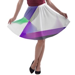 Abstract T- Shirt Purple Northern Lights Colorful Abstract T- Shirt A-line Skater Skirt by EnriqueJohnson