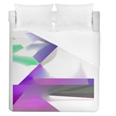 Abstract T- Shirt Purple Northern Lights Colorful Abstract T- Shirt Duvet Cover (queen Size) by EnriqueJohnson