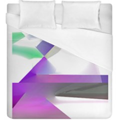 Abstract T- Shirt Purple Northern Lights Colorful Abstract T- Shirt Duvet Cover (king Size) by EnriqueJohnson