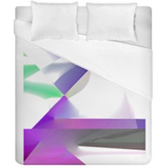 Abstract T- Shirt Purple Northern Lights Colorful Abstract T- Shirt Duvet Cover Double Side (california King Size) by EnriqueJohnson