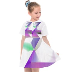 Abstract T- Shirt Purple Northern Lights Colorful Abstract T- Shirt Kids  Sailor Dress by EnriqueJohnson