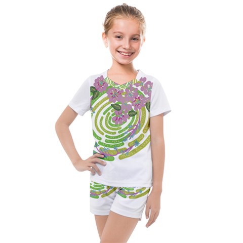 Abstract T- Shirt Tropical World T- Shirt Kids  Mesh T-shirt And Shorts Set by EnriqueJohnson