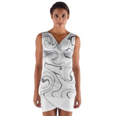 Abstract T- Shirt Vea I I T- Shirt Wrap Front Bodycon Dress by EnriqueJohnson