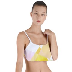 Abstract T- Shirt Yellow Chess Cell Abstract Pattern T- Shirt Layered Top Bikini Top  by EnriqueJohnson