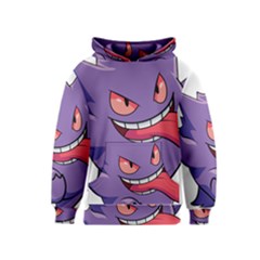 Purple Funny Monster Kids  Pullover Hoodie by Sarkoni