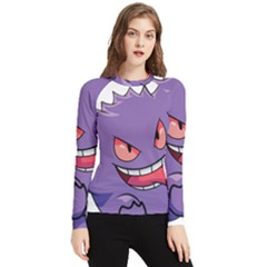 Purple Funny Monster Women s Long Sleeve Rash Guard by Sarkoni