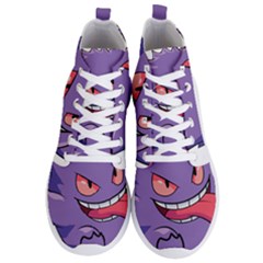 Purple Funny Monster Men s Lightweight High Top Sneakers by Sarkoni