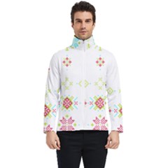 Christmas Cross Stitch Pattern Effect Holidays Symmetry Men s Bomber Jacket