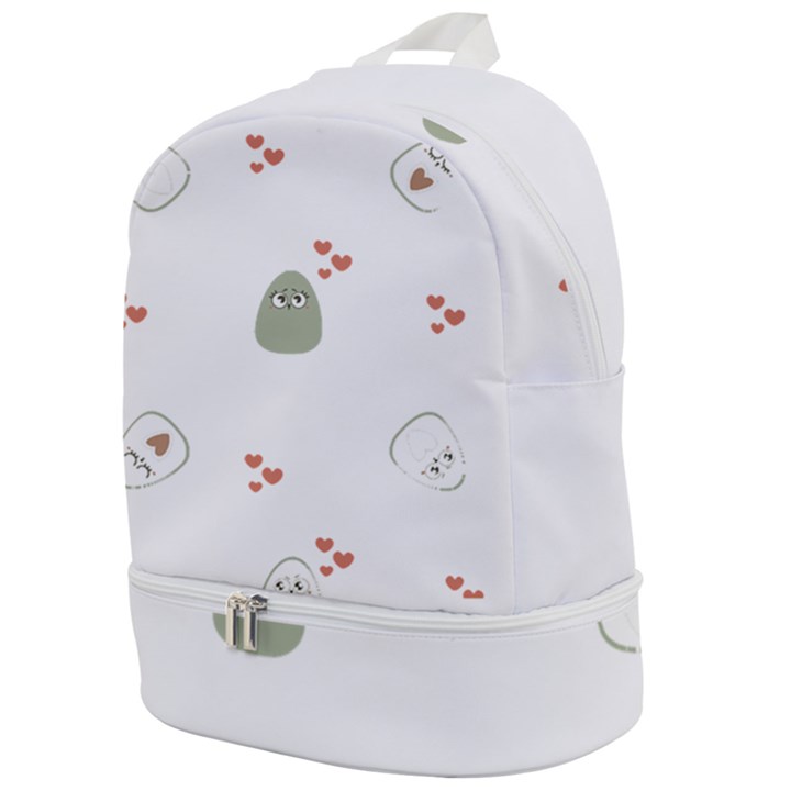 Avocado T- Shirtavocado Pattern T- Shirt Zip Bottom Backpack