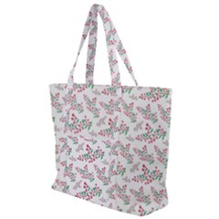 Christmas Shading Festivals Floral Pattern Zip Up Canvas Bag by Sarkoni