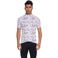 Christmas Shading Festivals Floral Pattern Men s Short Sleeve Cycling Jersey by Sarkoni