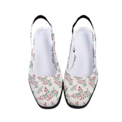 Christmas Shading Festivals Floral Pattern Women s Classic Slingback Heels by Sarkoni