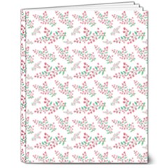 Christmas Shading Festivals Floral Pattern 8  X 10  Softcover Notebook by Sarkoni