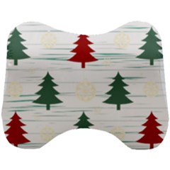 Christmas Tree Snowflake Pattern Head Support Cushion by Sarkoni